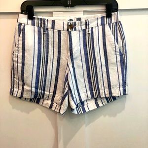 SOLD!!Old Navy trouser shorts blue white pinstripe sz 2